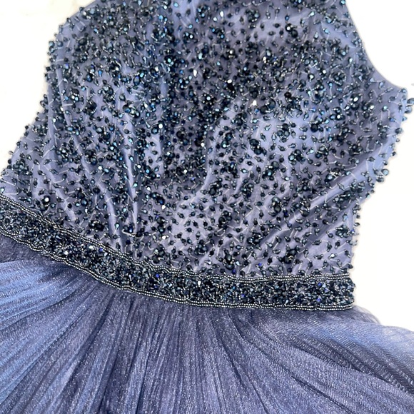 Sherri Hill accordion pleat & beaded short special occasion dress - Picture 3 of 10